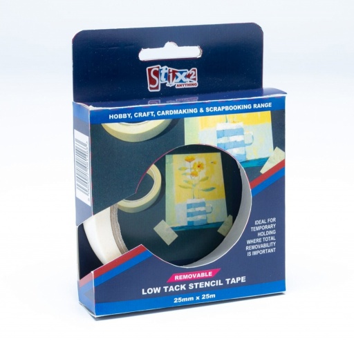 Stix2 Low Tack Stencil Tape - 25mm x 25m